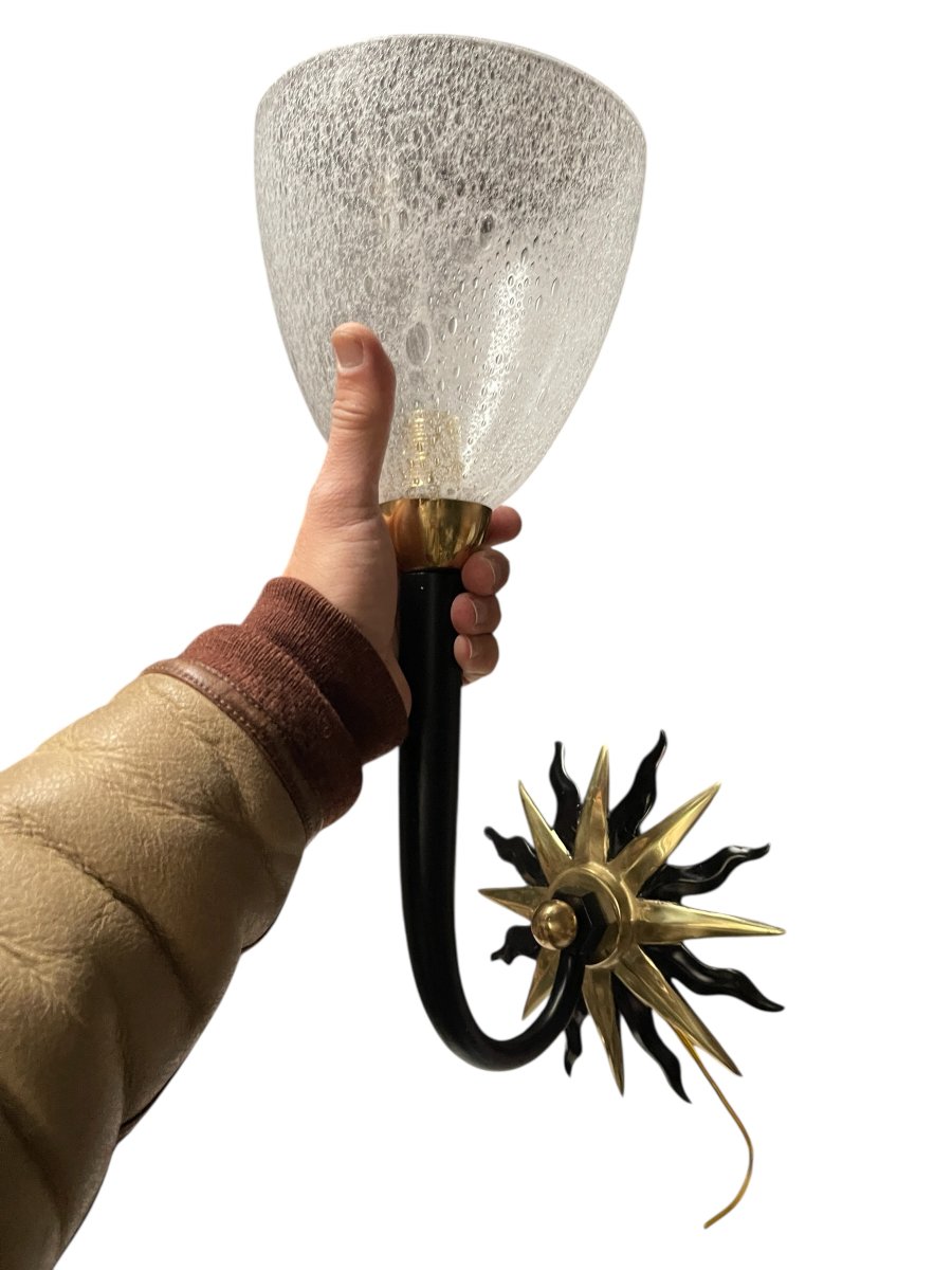 Pair Of Wall Sconces Attributed To Andrea Arbus And Veronese-photo-3