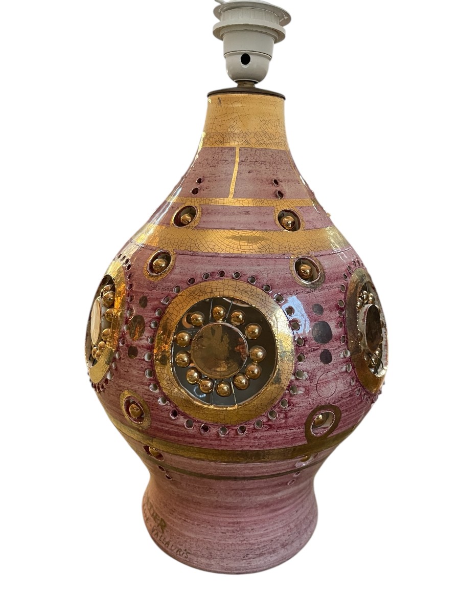 Large Lamp By Georges Pelletier Vallauris-photo-3