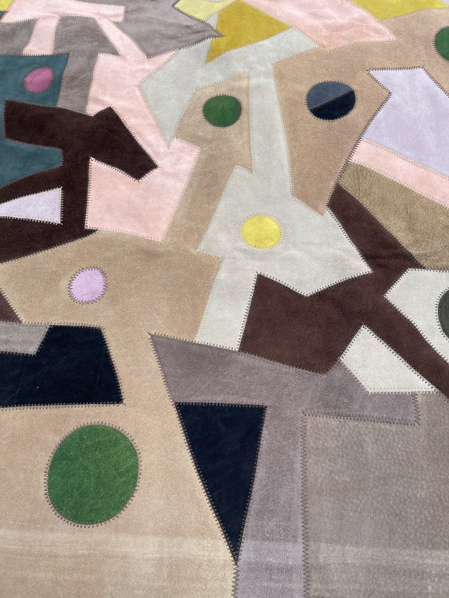 Tapestry Made Using Leather Marquetry By Fabrice-photo-1