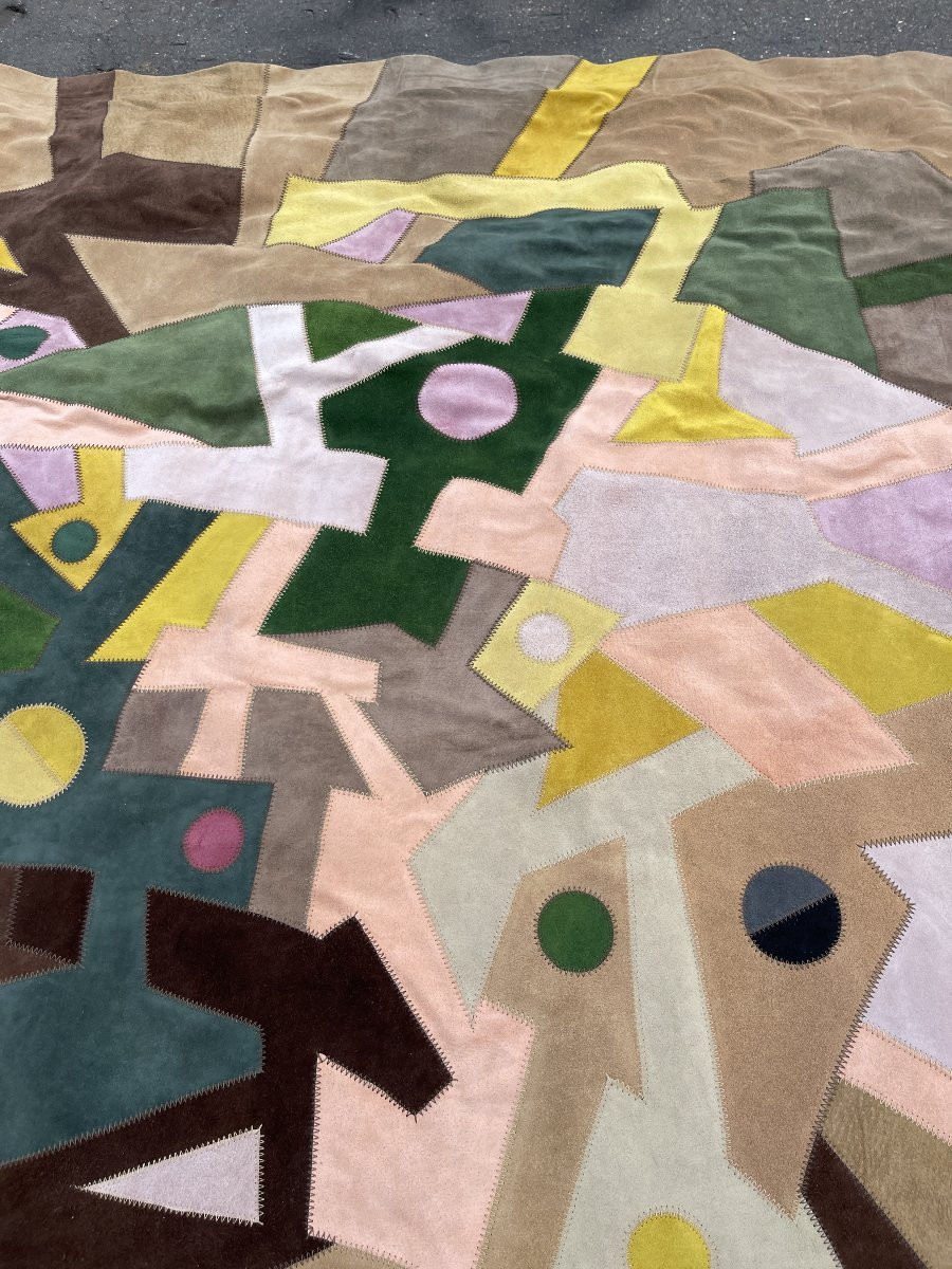 Tapestry Made Using Leather Marquetry By Fabrice-photo-2