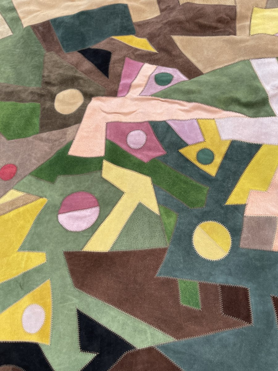 Tapestry Made Using Leather Marquetry By Fabrice-photo-3