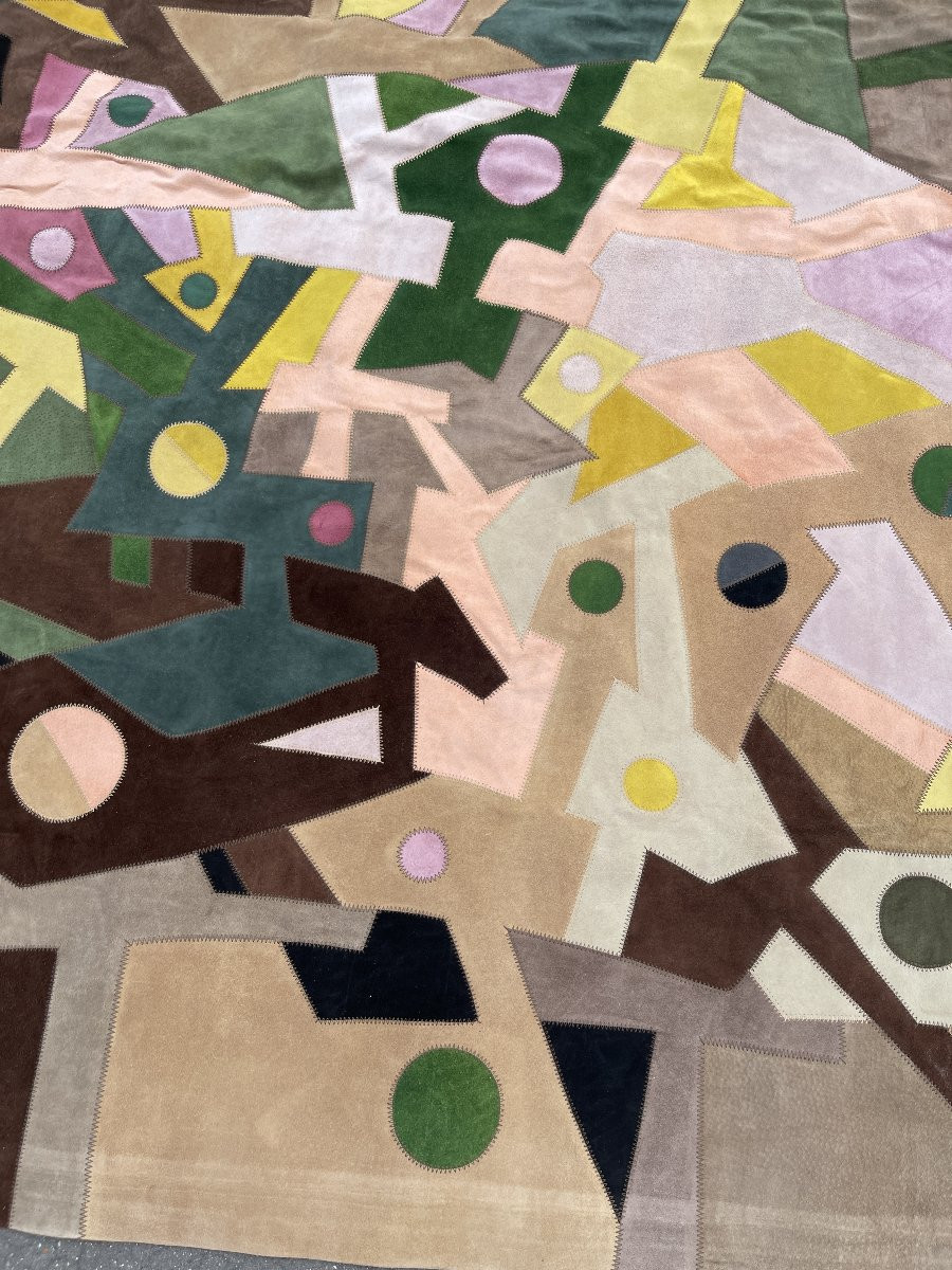 Tapestry Made Using Leather Marquetry By Fabrice-photo-4