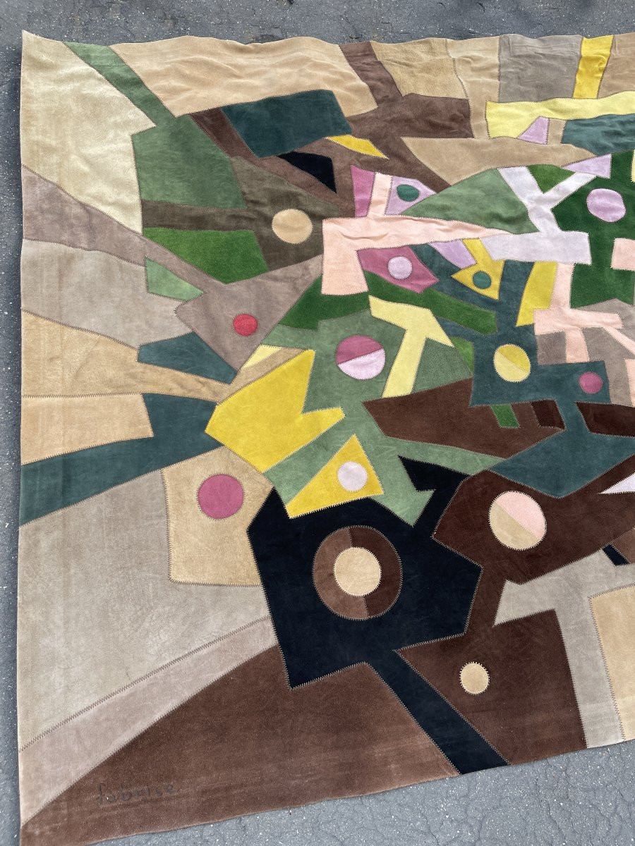 Tapestry Made Using Leather Marquetry By Fabrice-photo-5