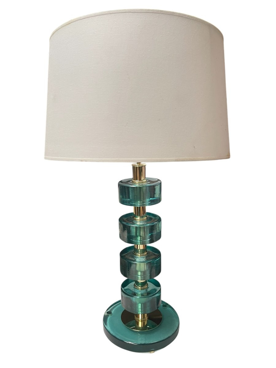 Paire de lampes en verre de Fontana Arté-photo-4