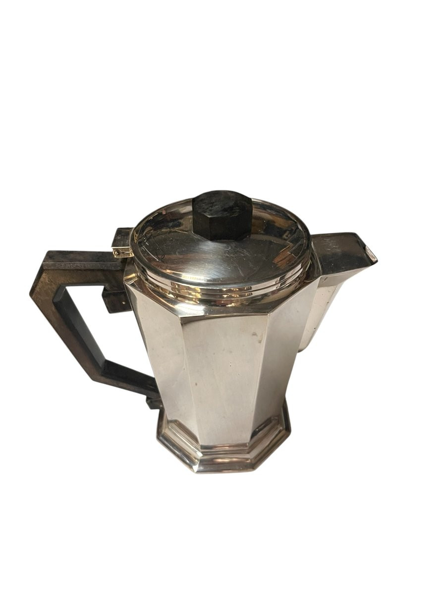 Art Deco Silver-plated Tea Service In The Style Of Christofle-photo-3