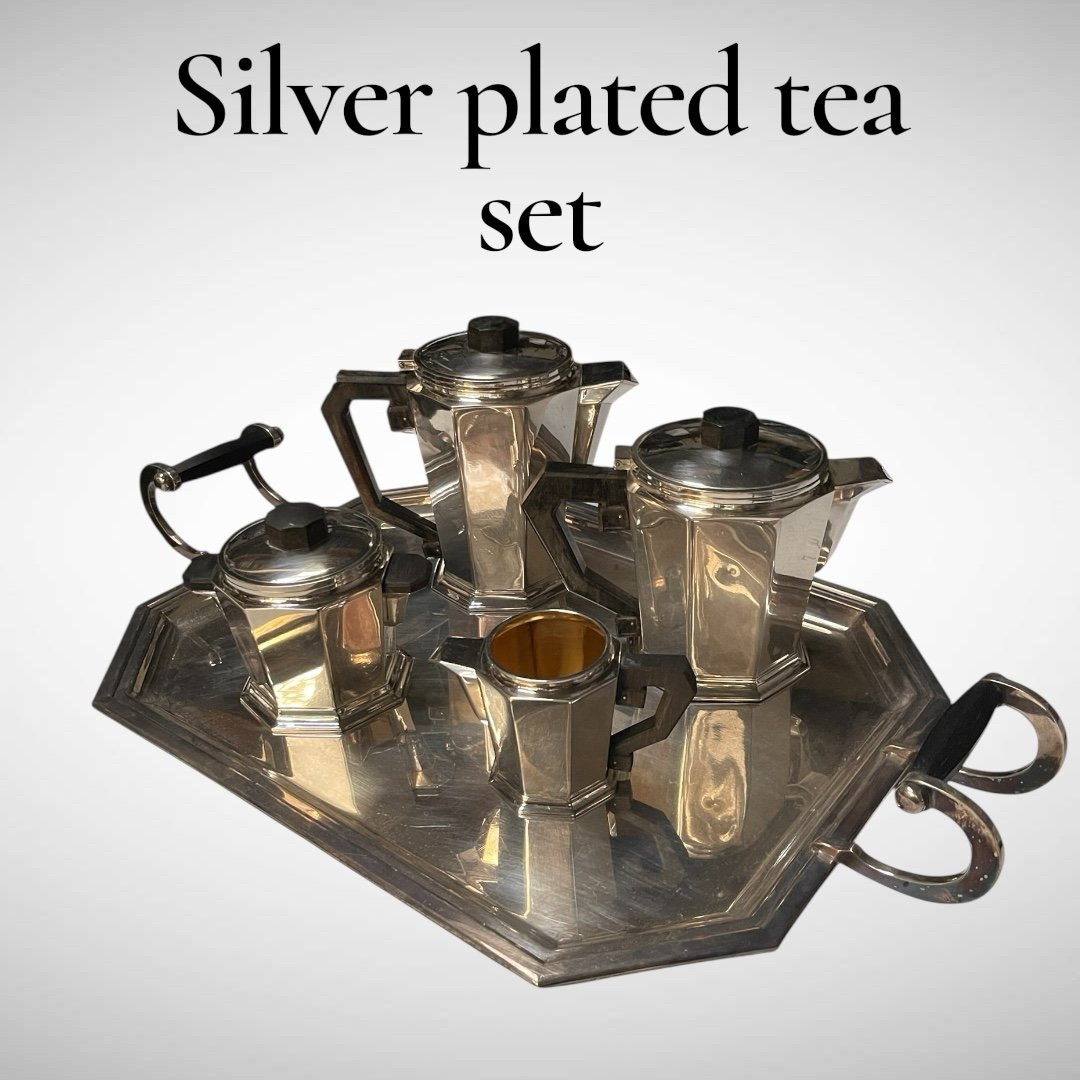 Art Deco Silver-plated Tea Service In The Style Of Christofle-photo-5