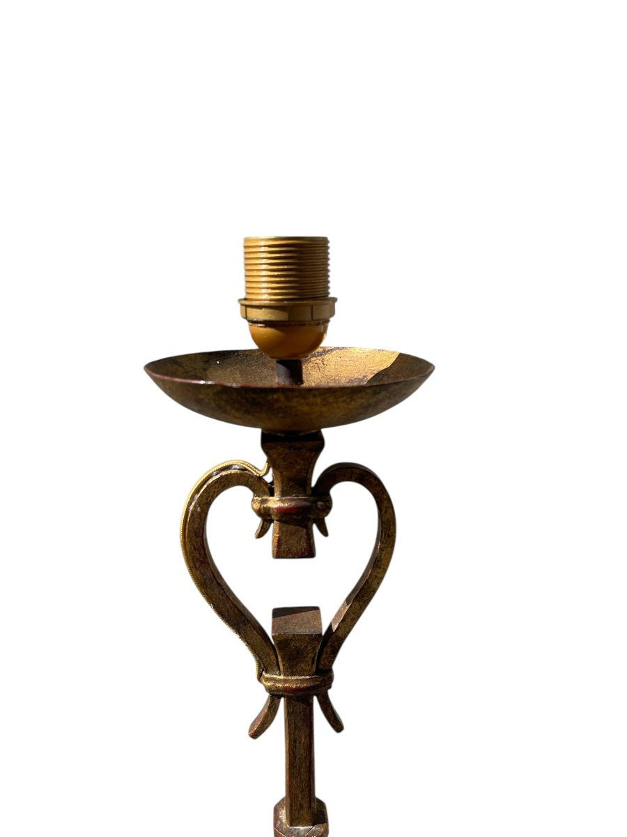 Wrought Iron And Gilt Floor Lamp By Ramsay-photo-3