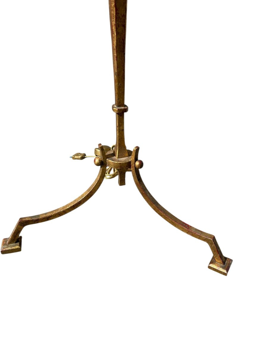 Wrought Iron And Gilt Floor Lamp By Ramsay-photo-1