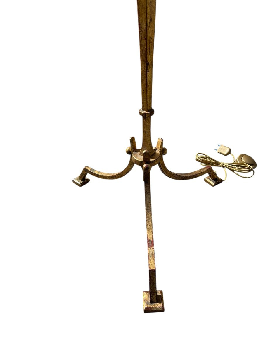 Wrought Iron And Gilt Floor Lamp By Ramsay-photo-3