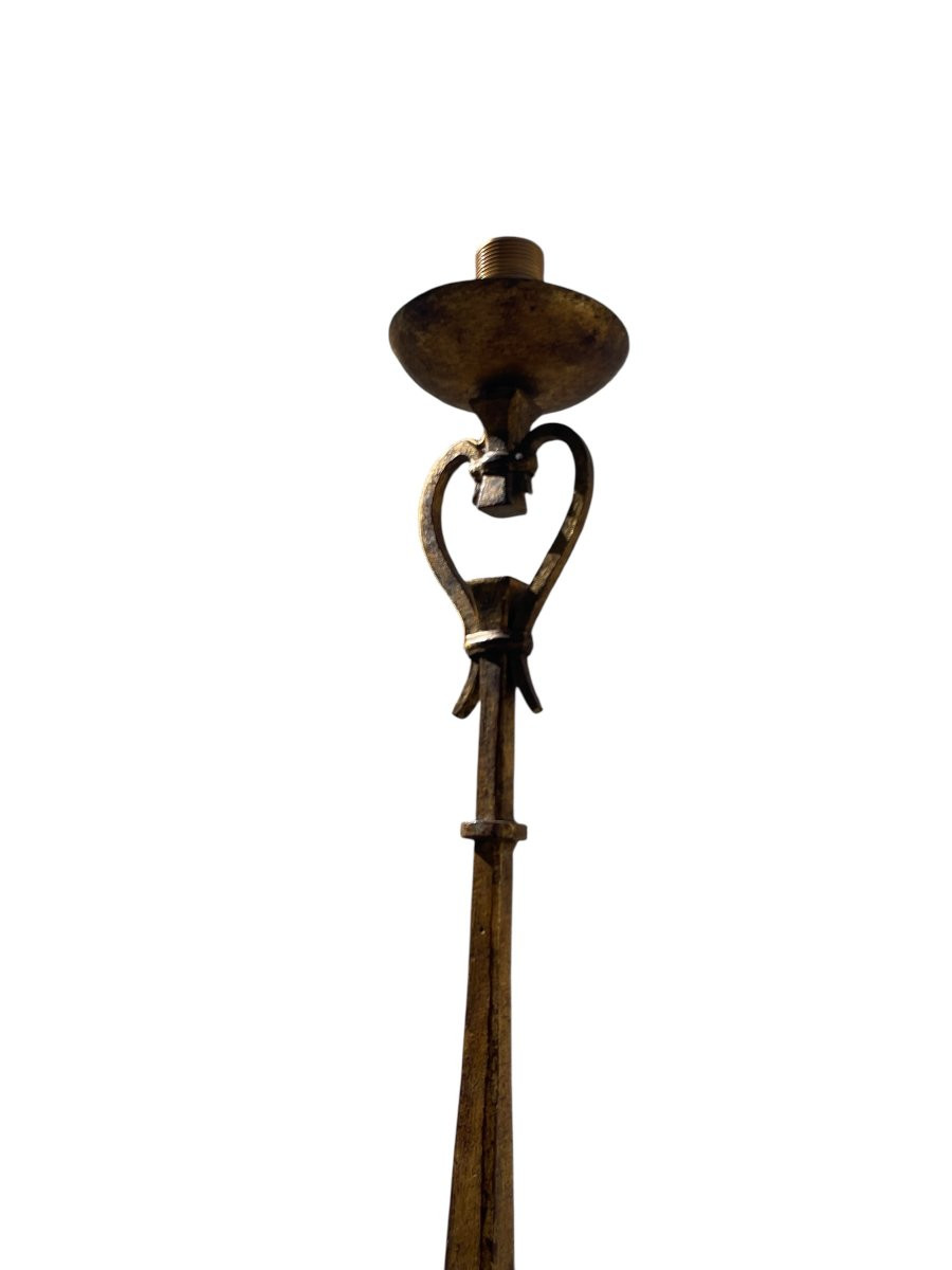 Wrought Iron And Gilt Floor Lamp By Ramsay-photo-4
