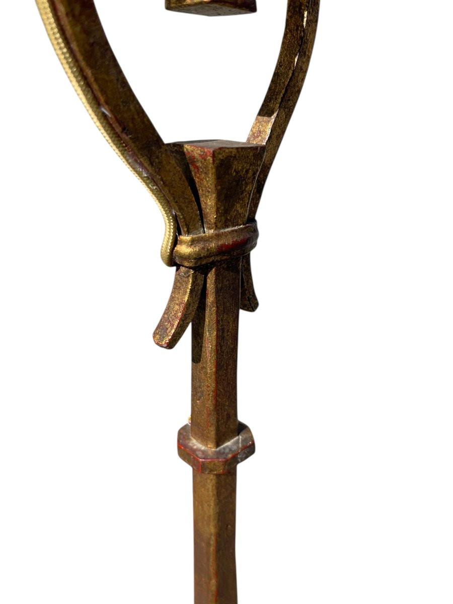 Wrought Iron And Gilt Floor Lamp By Ramsay-photo-6