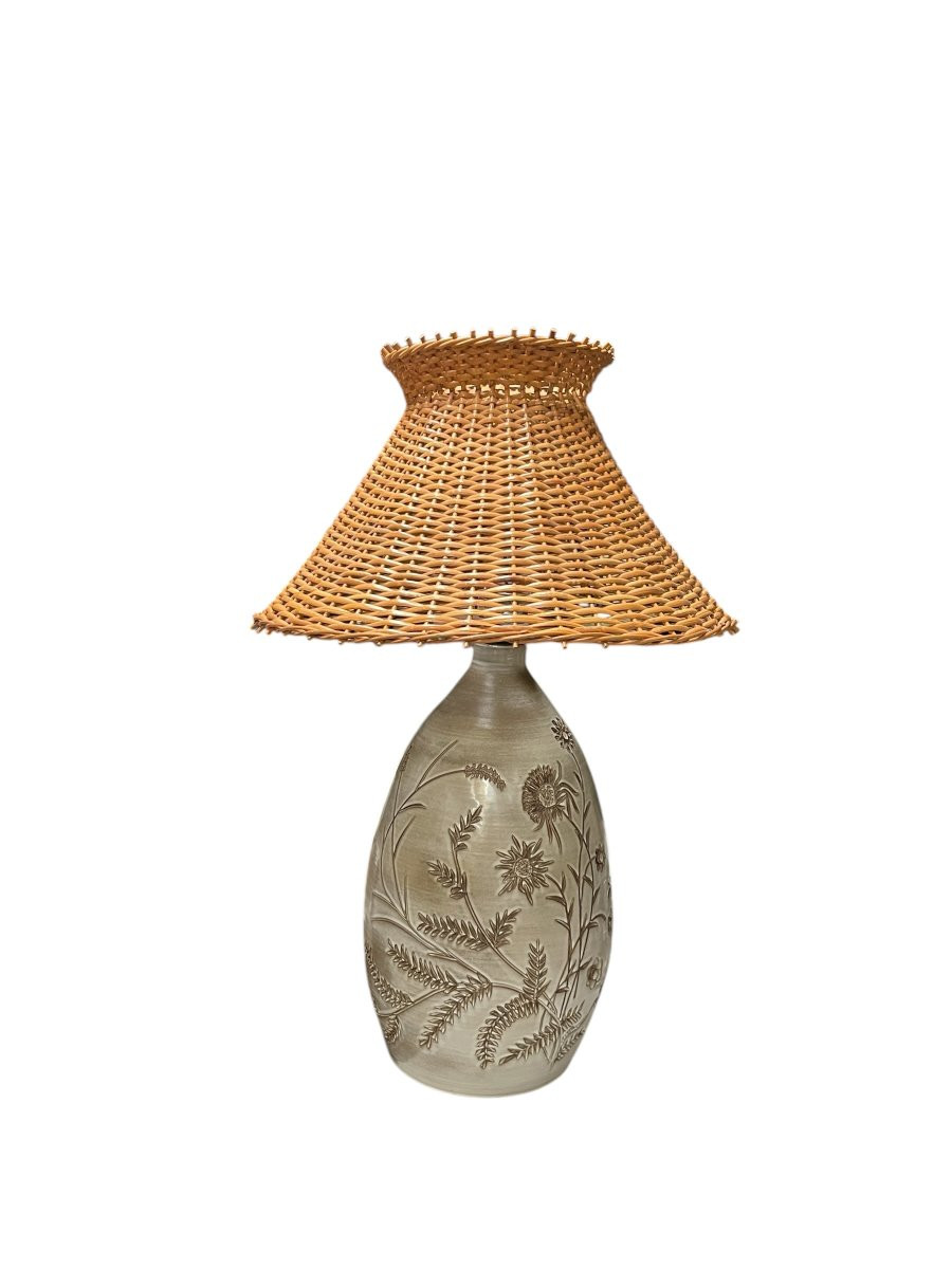 Large Ceramic Lamp By Marius Bessone In Vallauris-photo-4