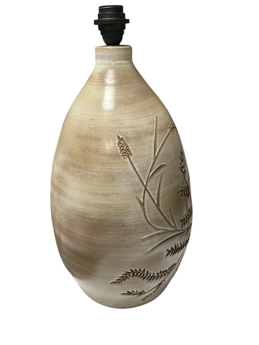 Large Ceramic Lamp By Marius Bessone In Vallauris-photo-2
