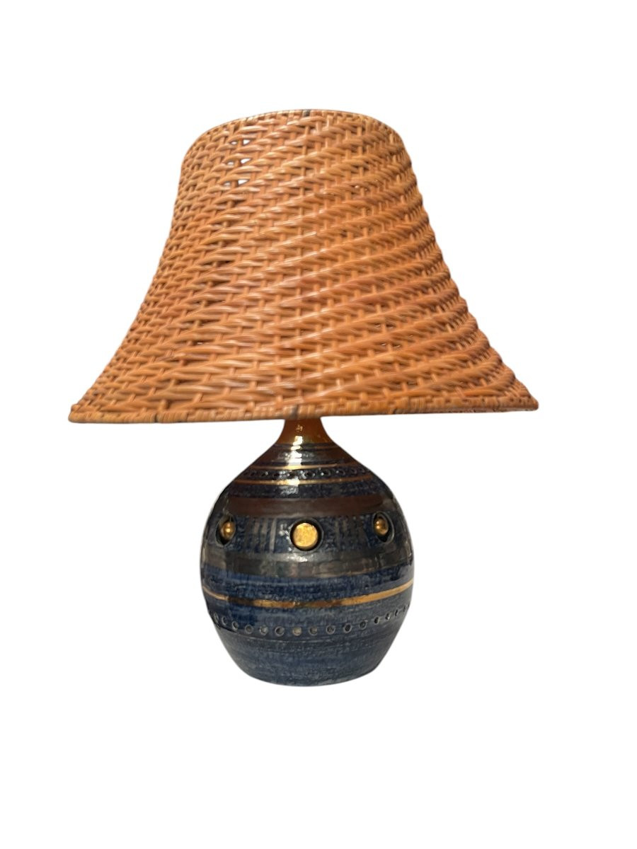 Lampe en céramique émaillé par Georges Pelletier-photo-2