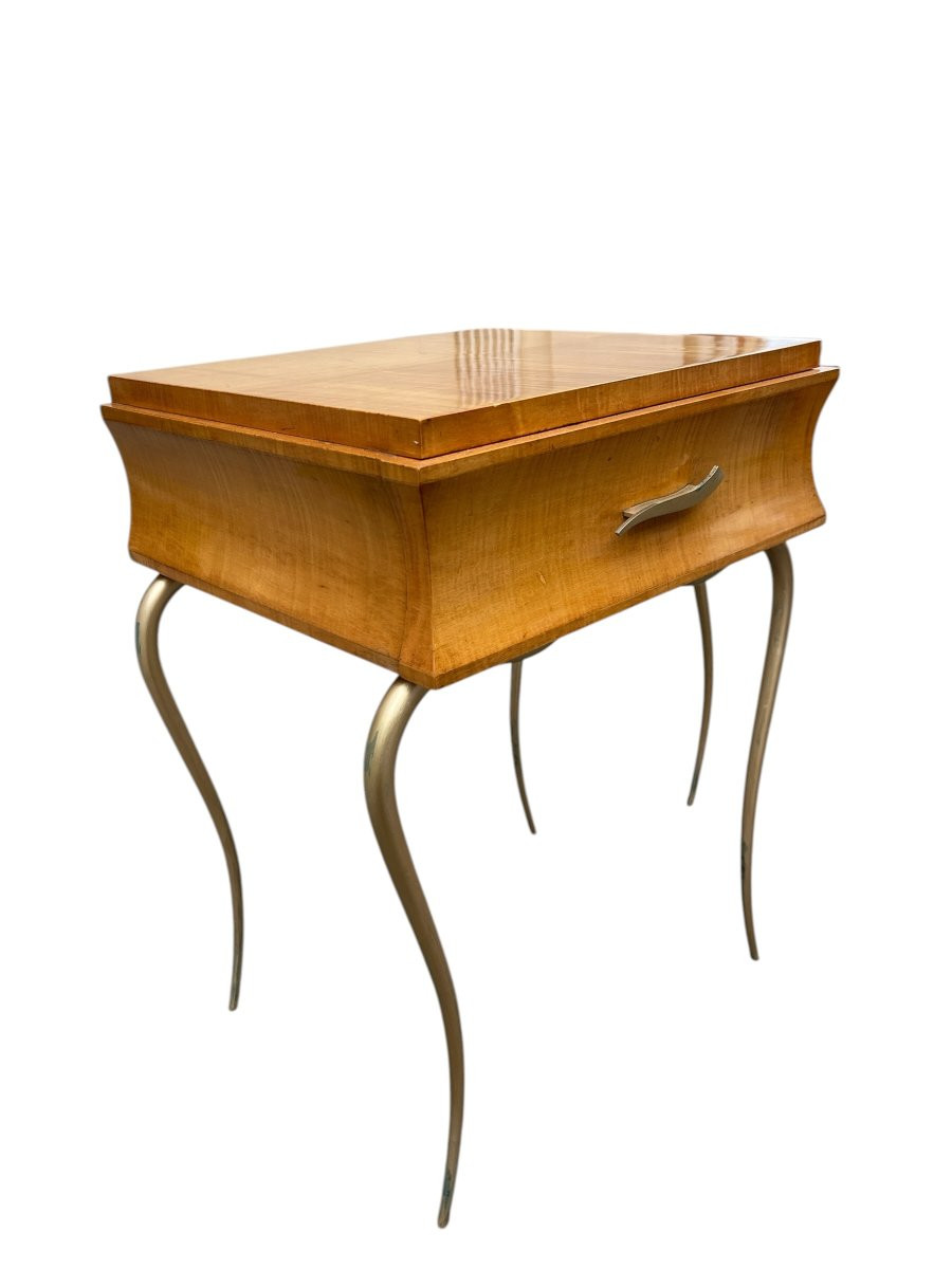 Pair Of Night Tables Or Sofa Ends By René Drouet-photo-3