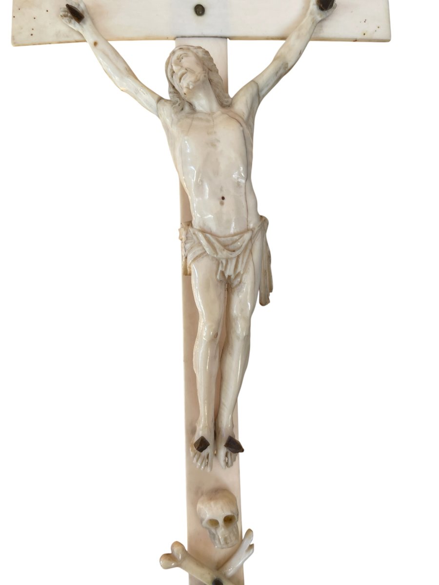Crucifix en ivoire XVIII eme siècle -photo-3