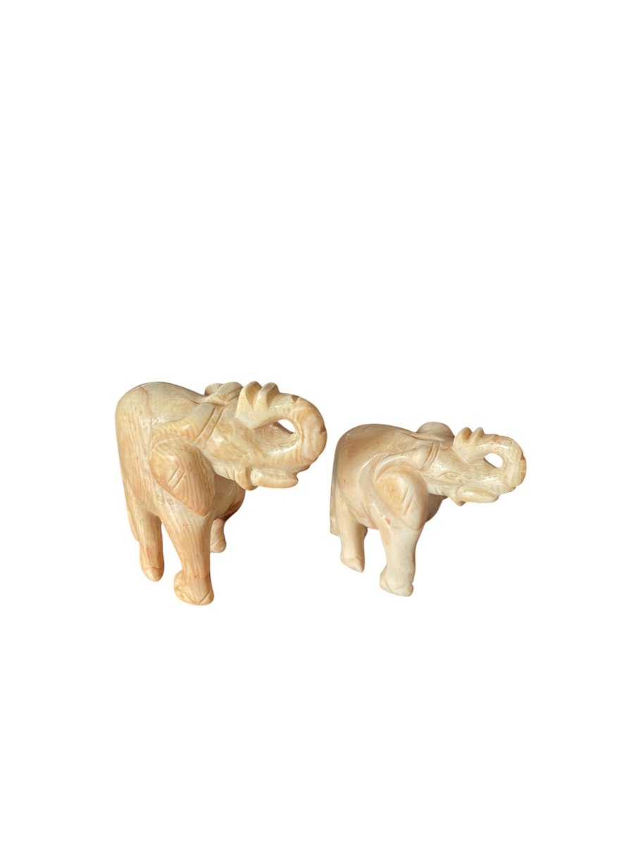 Deux elephants en ivoire -photo-3