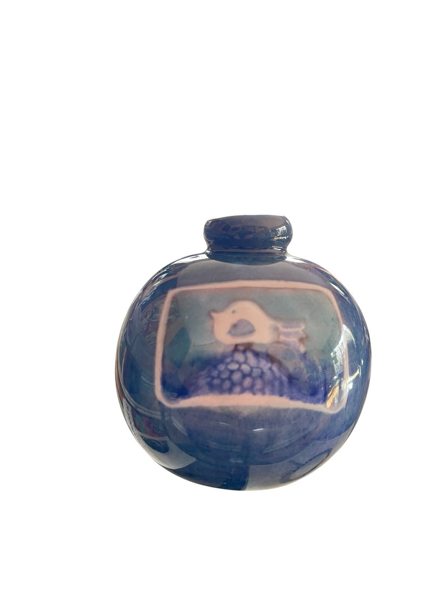 Small Ceramic Vase Signed By  Cloutier Brothers