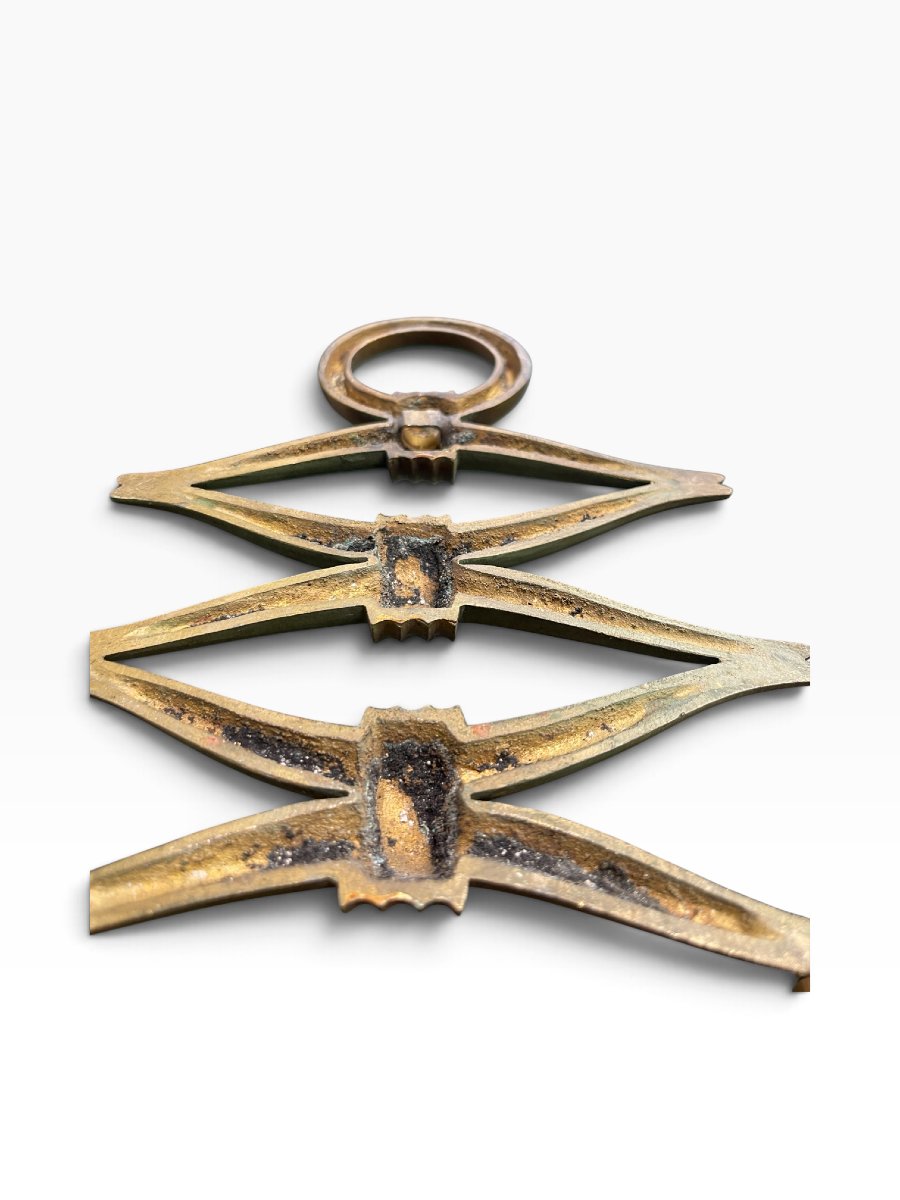 Paire d'appliques en bronze patiné par René Drouet-photo-4