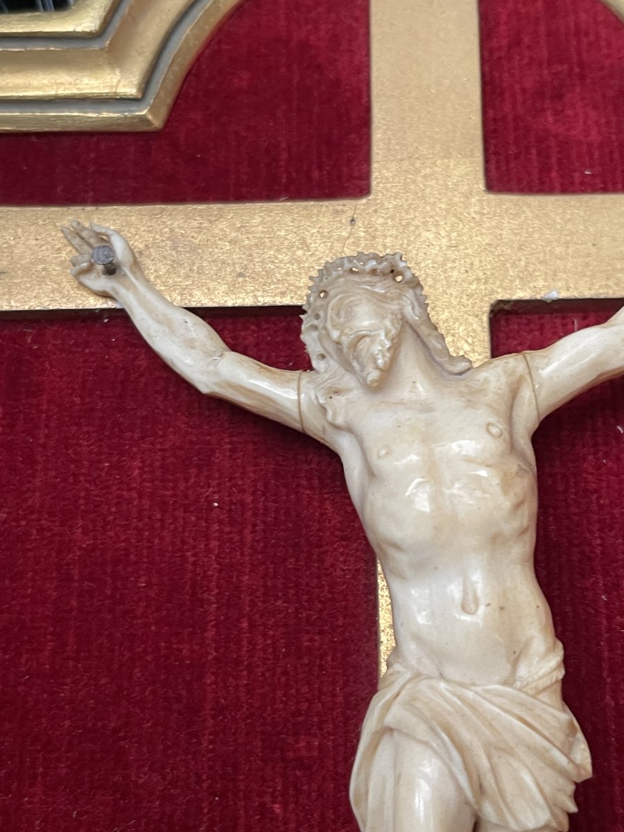 Ivory Crucifix, Late 19th Century-photo-3