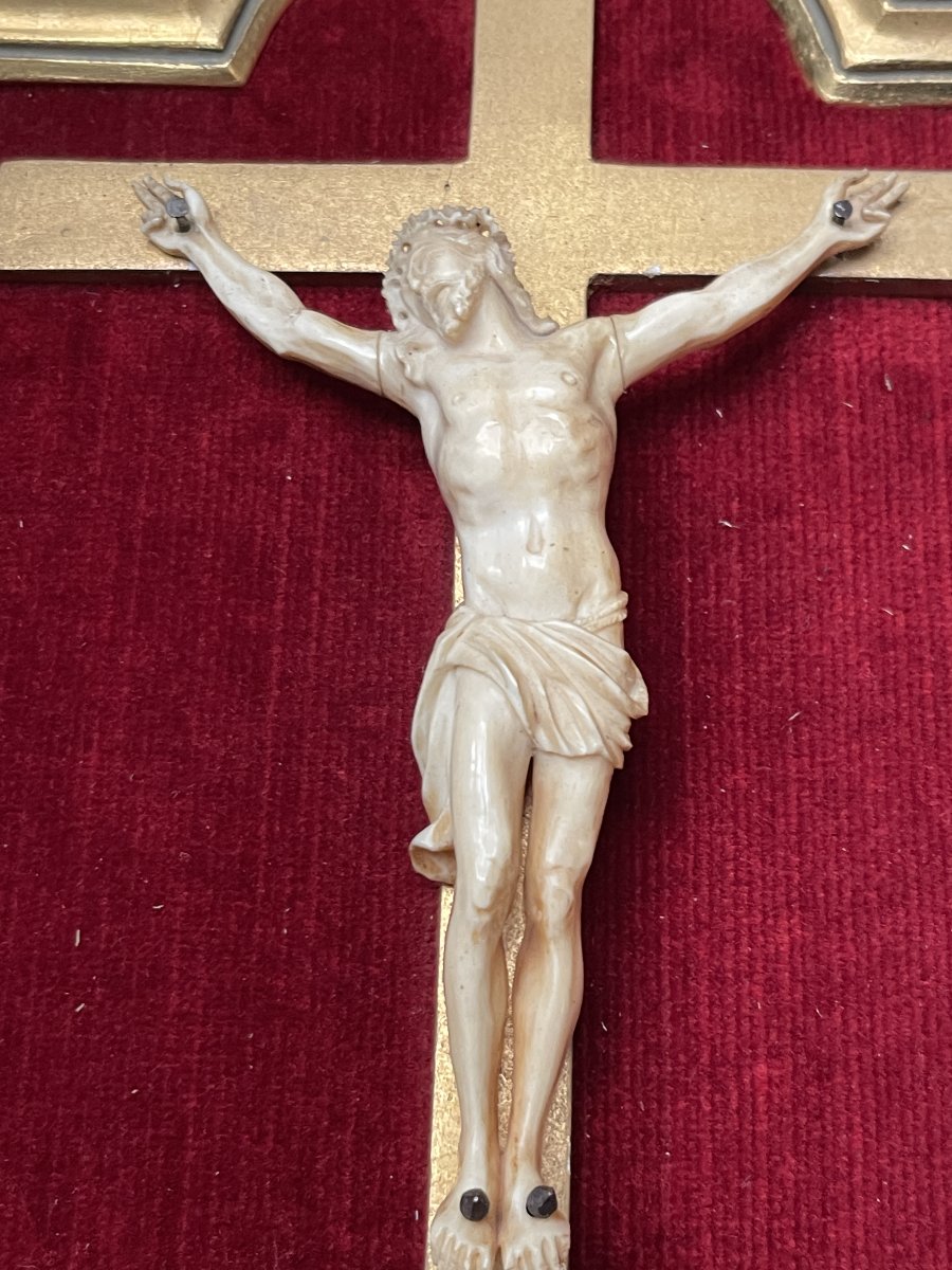 Ivory Crucifix, Late 19th Century-photo-4