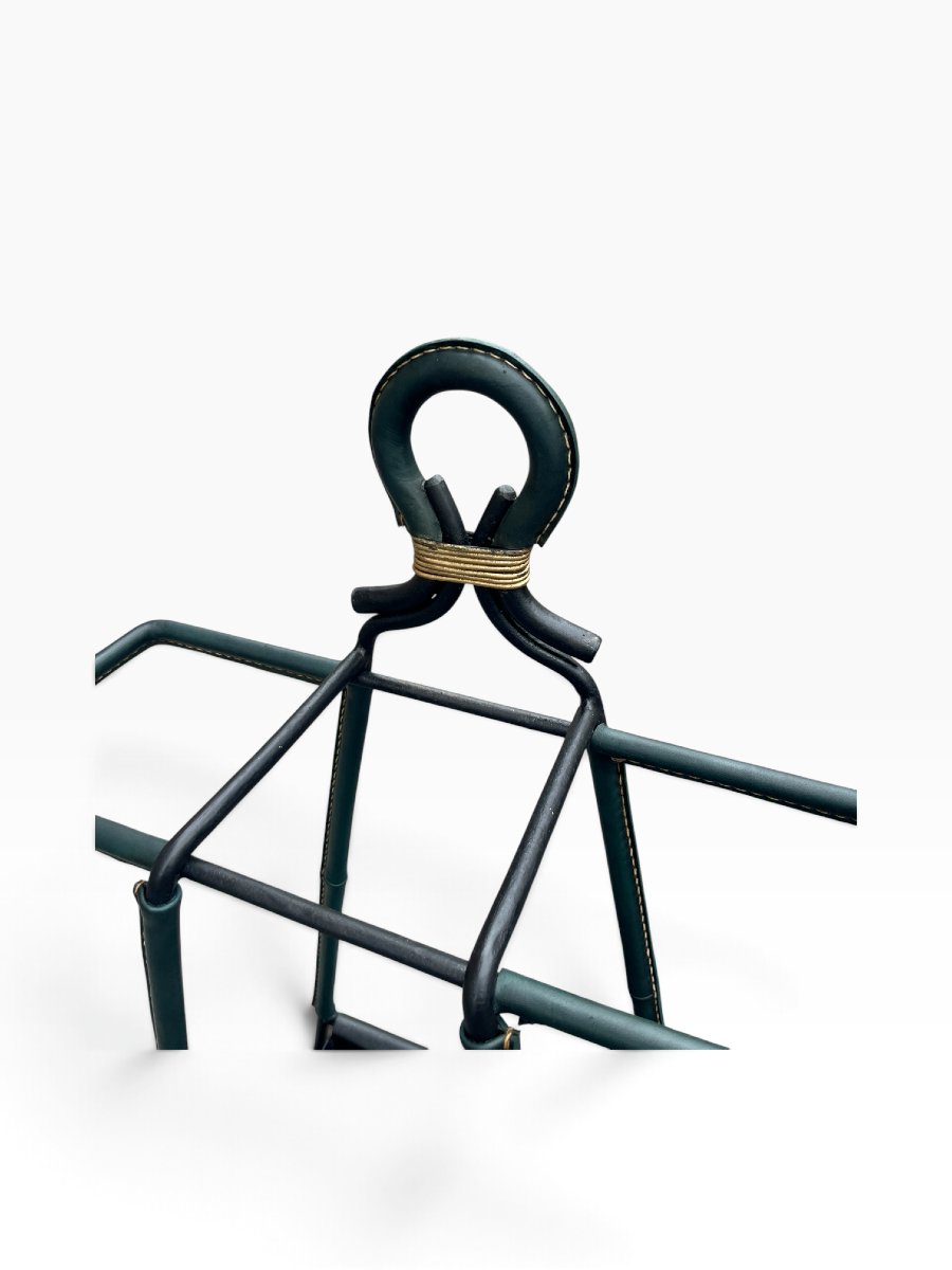 Porte parapluies gainé cuir par Jacques ADNET-photo-3