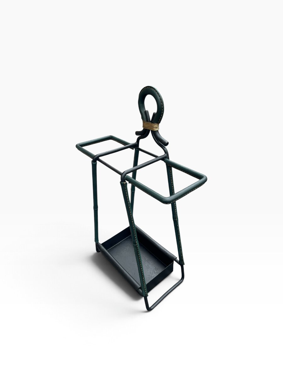 Porte parapluies gainé cuir par Jacques ADNET