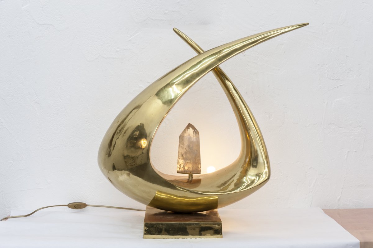 Lampe Sculpture Par Georges Mathias-photo-2