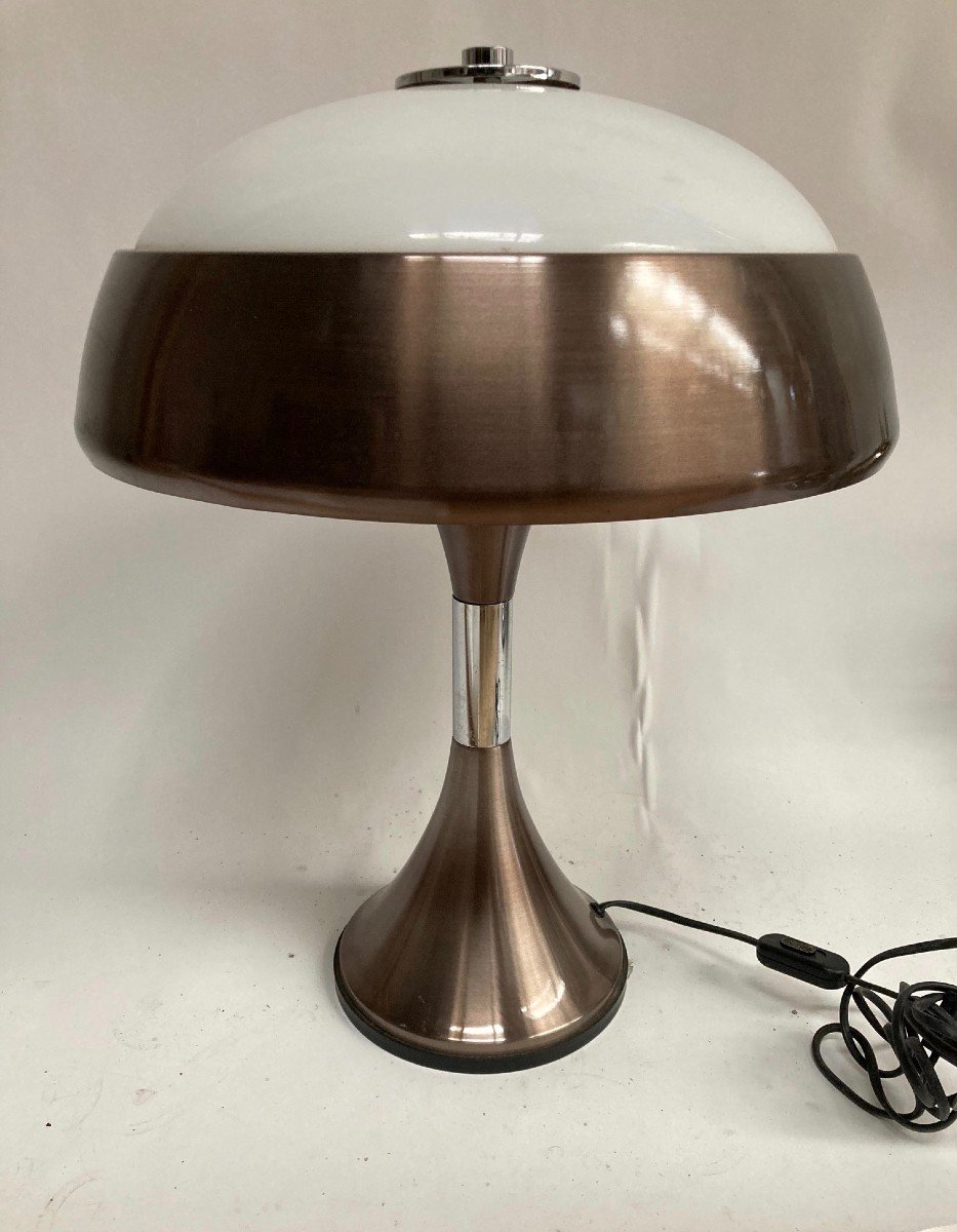 Vintage 1970 Metal And Altuglass Lamp