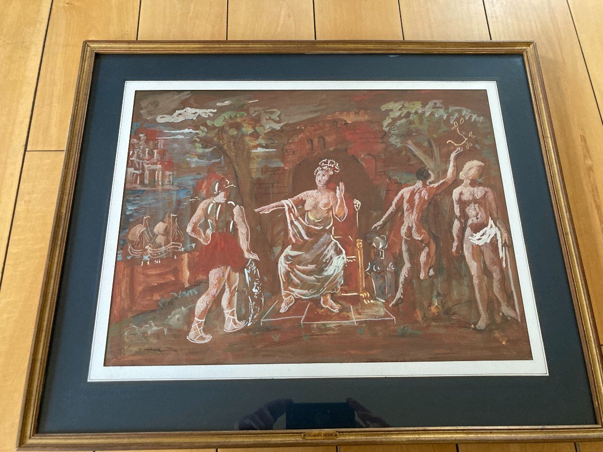 Neoclassical Painting From The Years Signed Alexandre Mohr