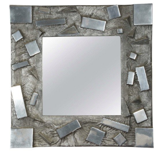 Miroir En Fonte d'Aluminium Signé Peter Martens Et Numéroté 