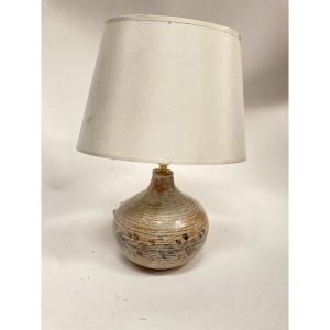 Ceramic Lamp From Vallauris Signed