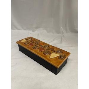 1970's Decorative Ceramic Box By Mithé Espèlt