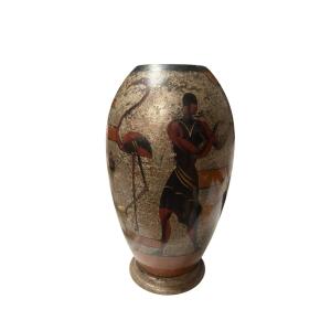 Vase en dinandrie d'époque 1930 par WMF