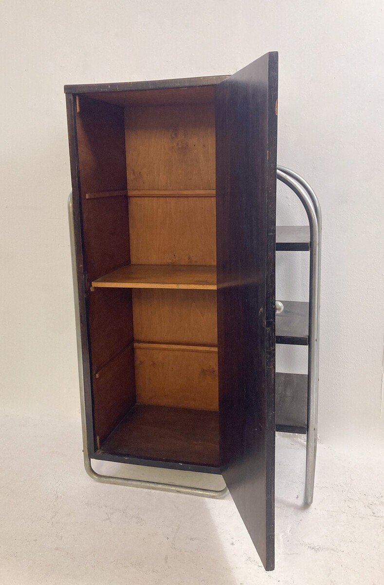 Armoire Moderniste, Bois Et Métal Tubulaire, 1920's-photo-4