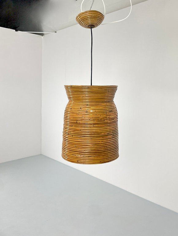 Suspension Bambou, Italie, années 1960.-photo-4