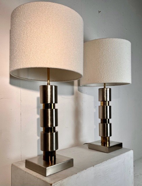 Pair Of Lamps By Willy Rizzo, Italy, 1970's
