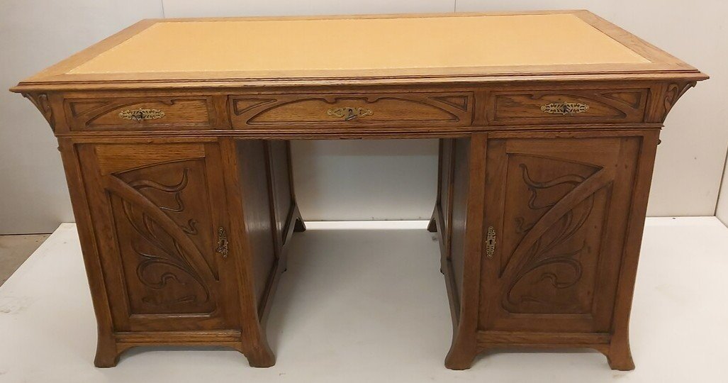 Art Nouveau Oak Desk