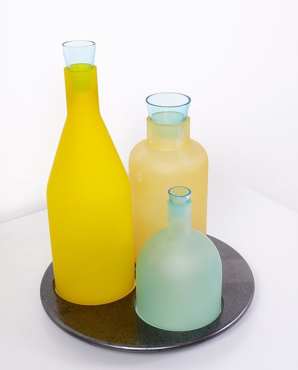 Italian Murano Glass Table Lamp "bacco 1-2-3" By Gido Rasati For Itre, C.1980-photo-1