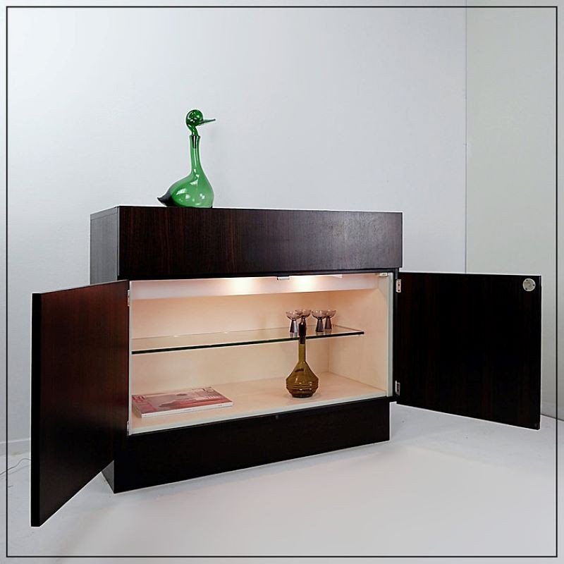 Bar Dressoir En Bois, Verre Et Plastique Par De Coene-photo-1