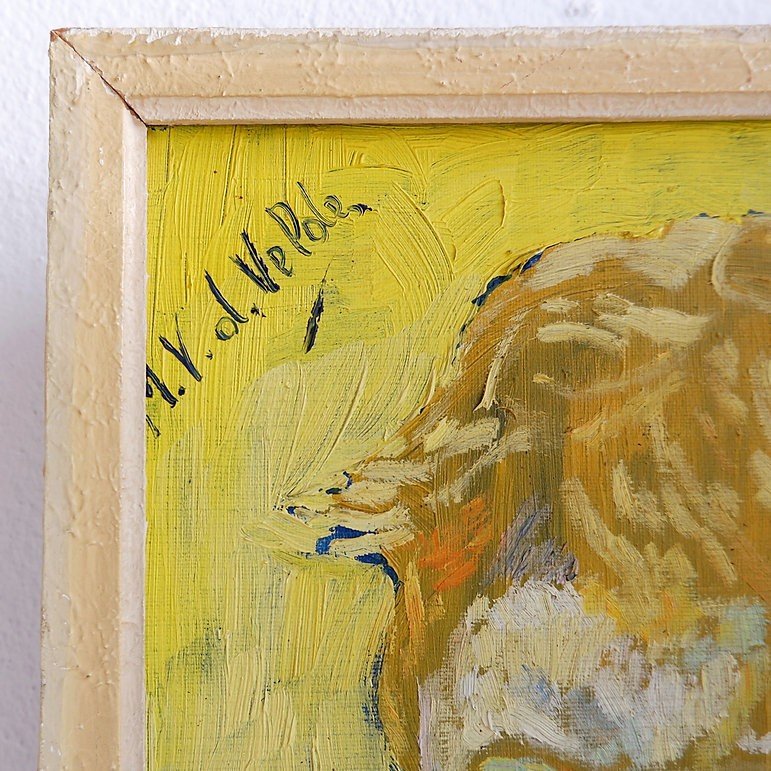 Portrait Of A Child Painting On Canvas Signed M. Van De Velde-photo-4