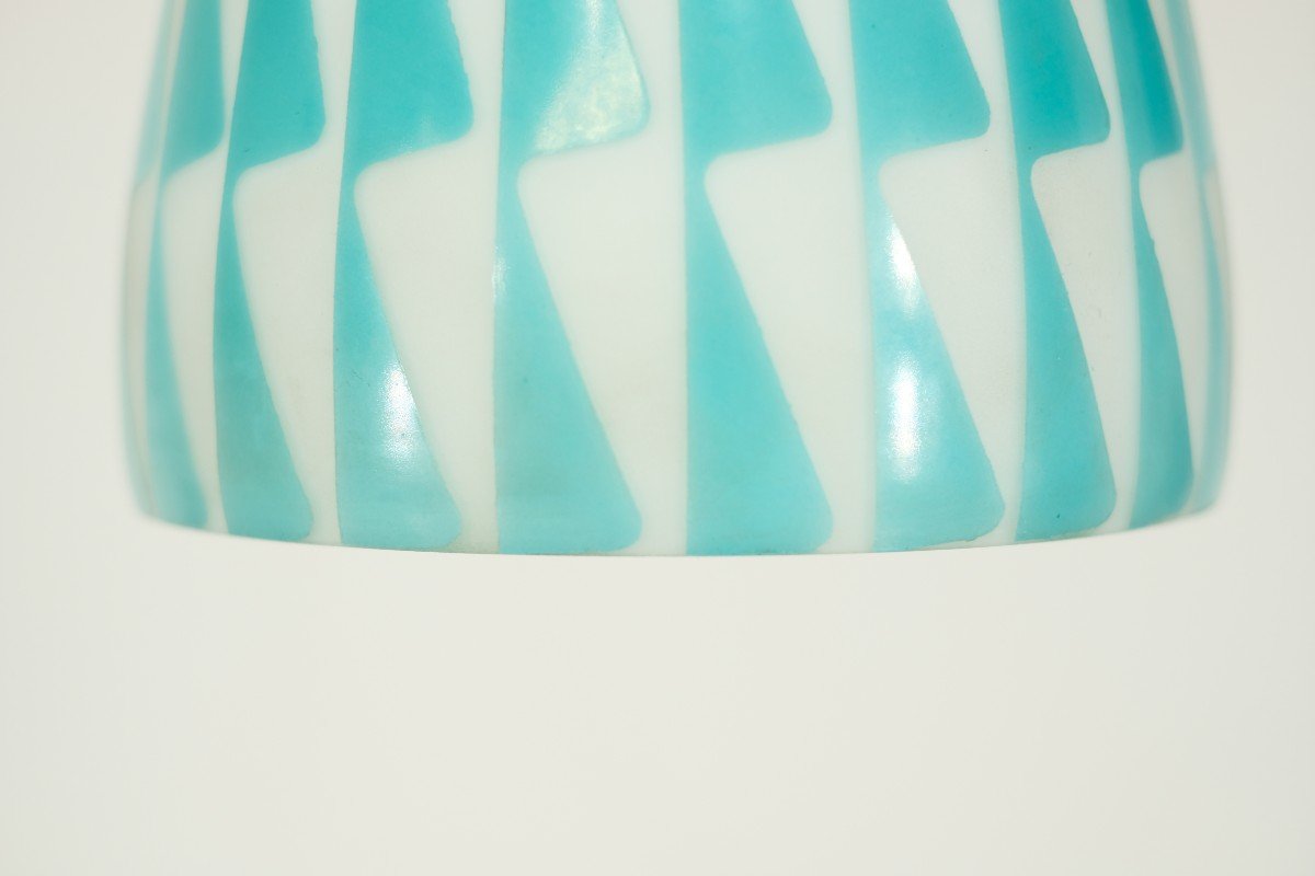 Mid-century Modern Opaline Pendant Lamp, Italy, 1960s-photo-3