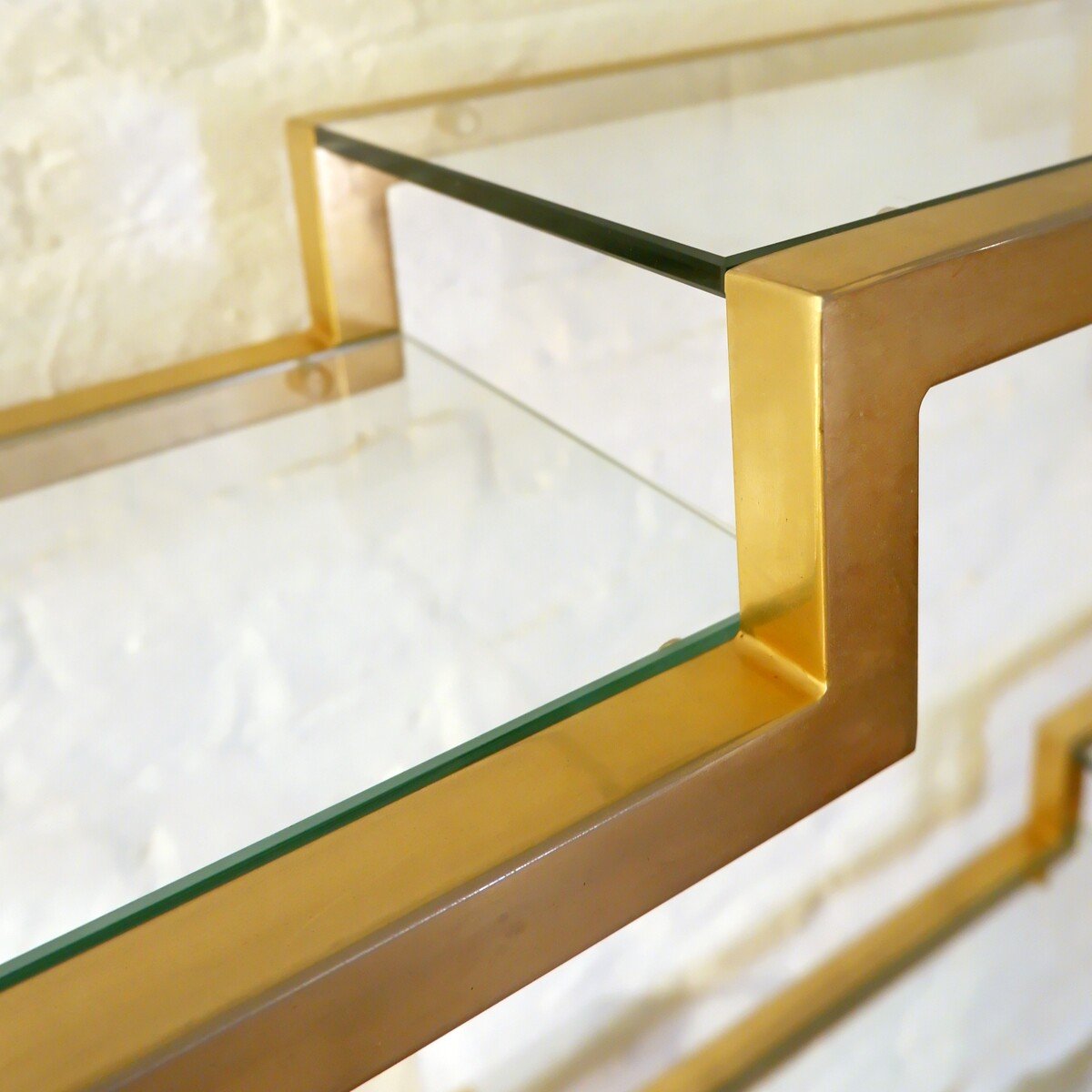 “23 Ct” Gold Shelves By Dewulf Selection For Belgo Chrom - 1970s-photo-2