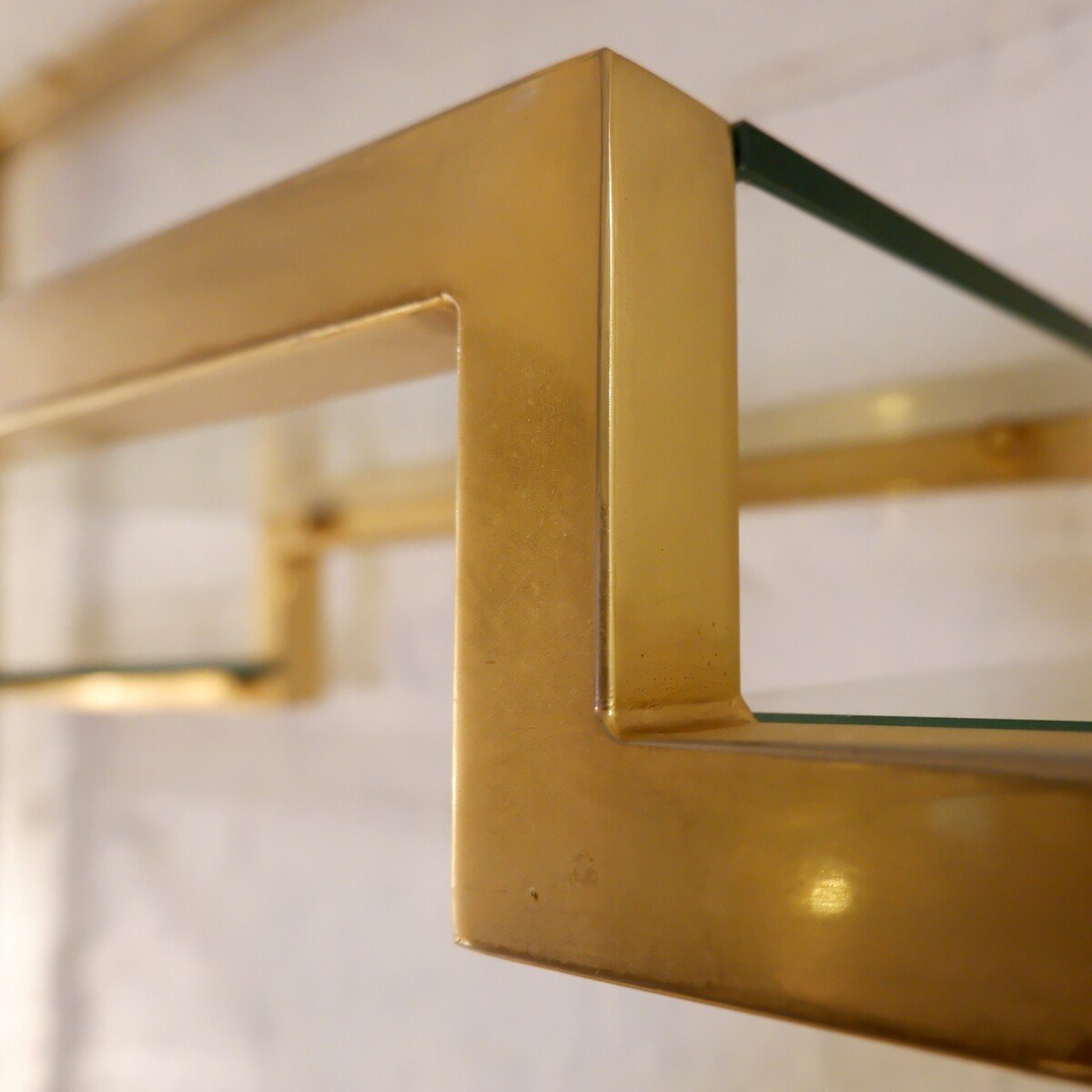“23 Ct” Gold Shelves By Dewulf Selection For Belgo Chrom - 1970s-photo-3