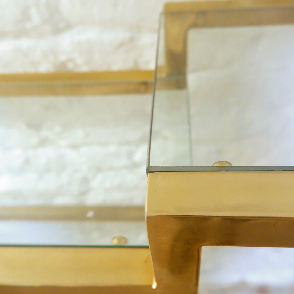 “23 Ct” Gold Shelves By Dewulf Selection For Belgo Chrom - 1970s-photo-5