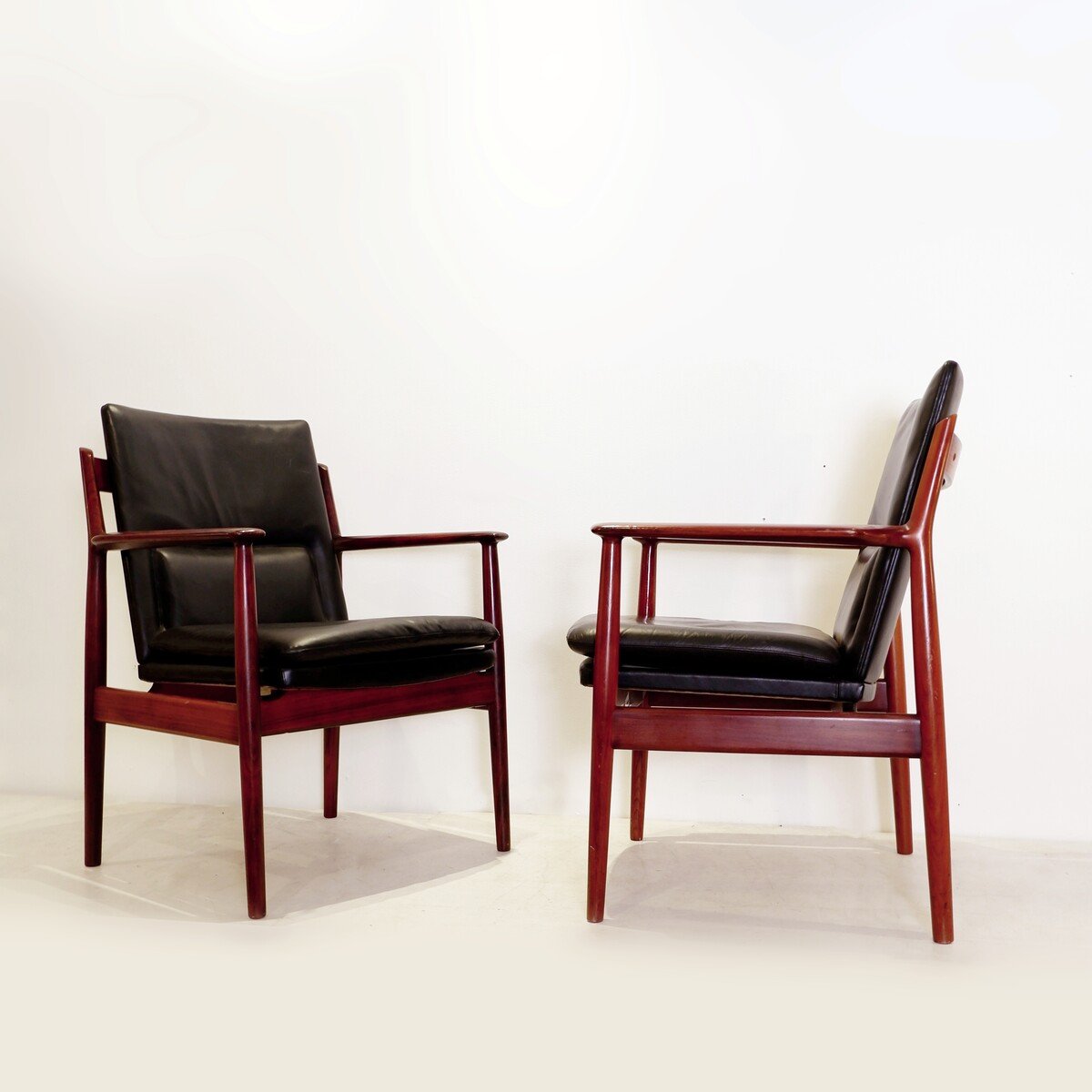 Chaises de bureau modèle 341 par Arne Vodder pour Sibast, années 1960-photo-3