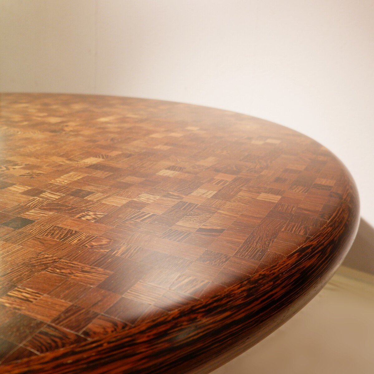 Coffee Table In Wenge Mosaic And Metal - Top By Dieter Waeckerlin-photo-8