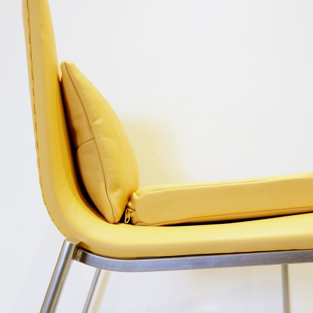 Yellow Leather Chair By Ligne Roset-photo-4