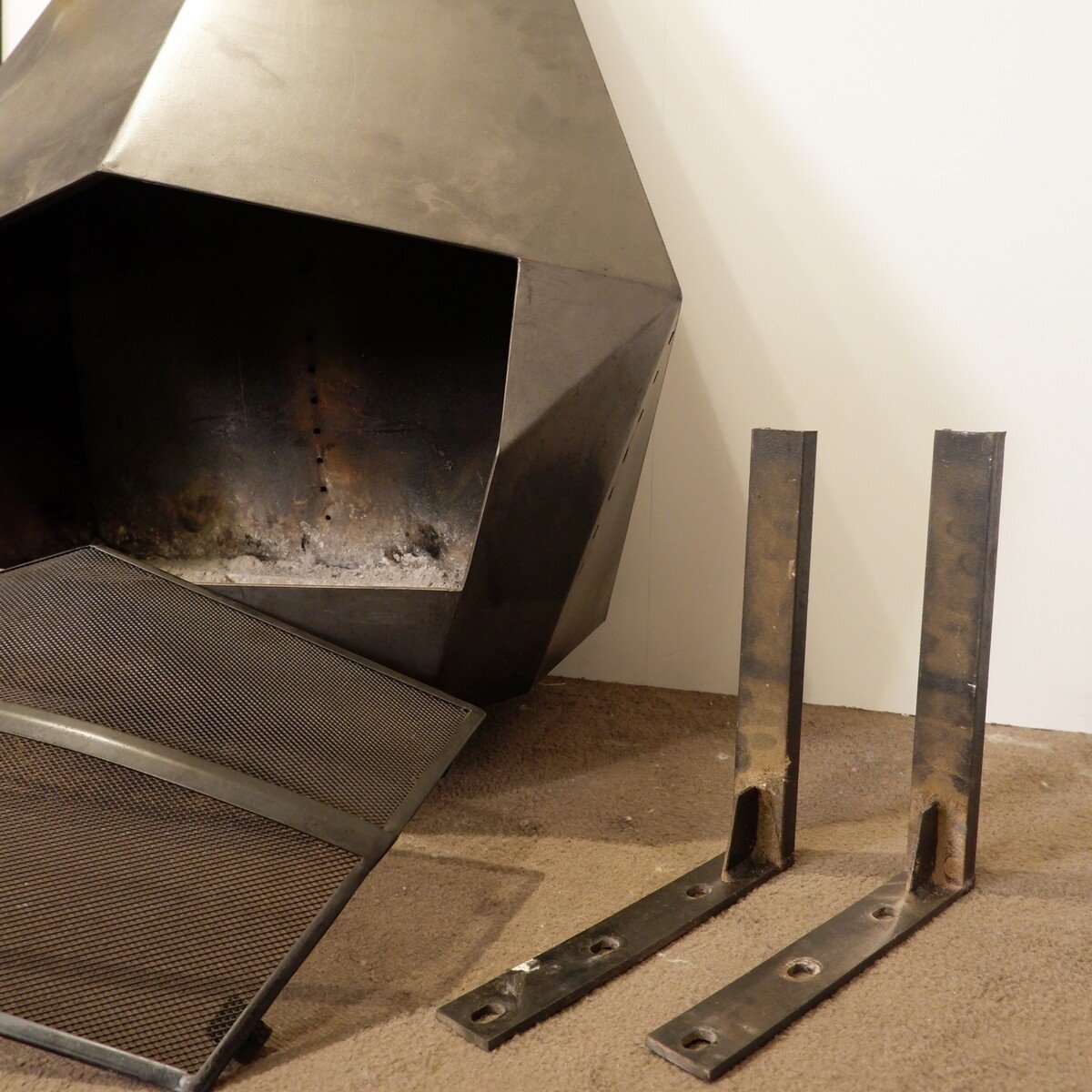 Wall-mounted Fireplace By Don Bar - 1970s-photo-1