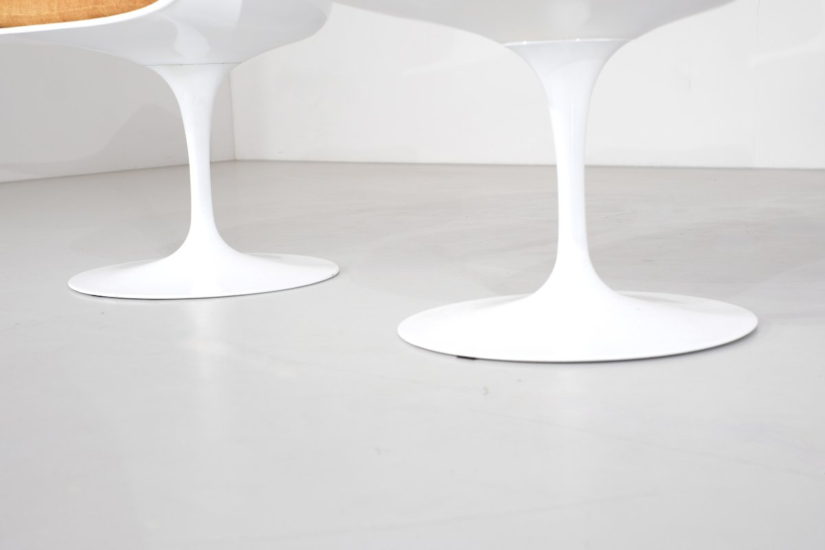 Set Of 4 Non-pivoting 'tulip' Chairs By Eero Saarinen For Knoll International - 1960s-photo-4